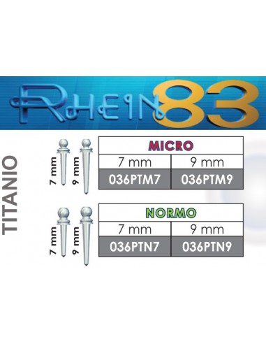PIVOTS TITANIO RHEIN MICRO 7 MM